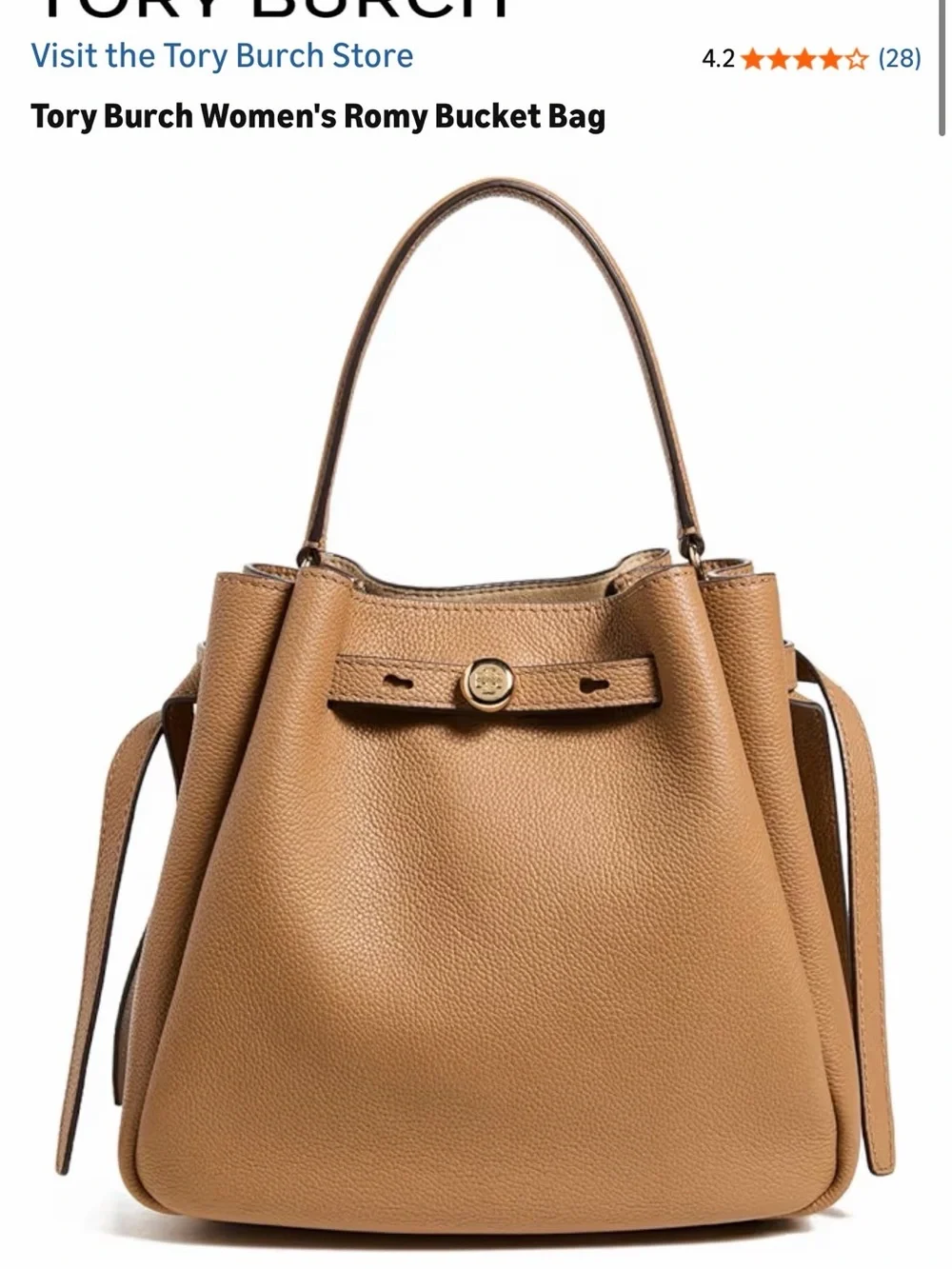 Tory Burch Romy Bucket Bag - Tiramasu - Picture 12 of 12